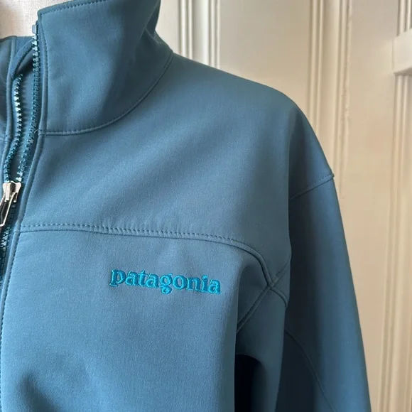 Patagonia Polartec Soft Shell Jacket Blue/Green Size M - Picture 2 of 9